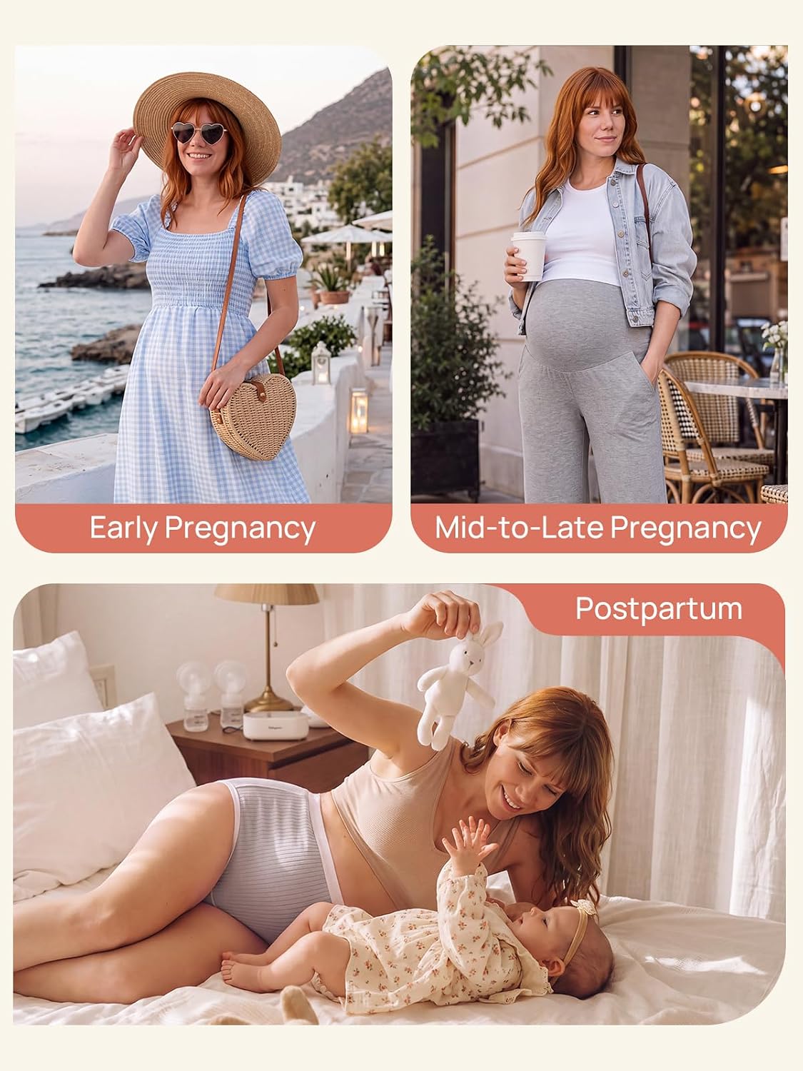 Summer Mae 8-Pack 95% Cotton Disposable Postpartum Underwear for Maternity