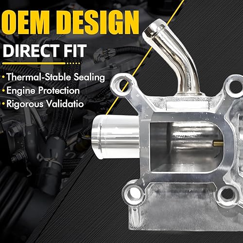 Miniatura 6 de Salida de agua refrigerante de aluminio del motor de actualización compatible con MAZDA 3 5 6 CX-7 2006-2013