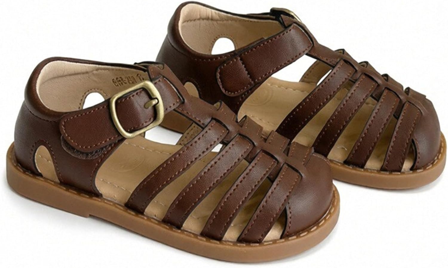 WUIWUIYU Toddler Boys Girls Closed Toe Fisherman Sandals Summer Dress Shoes Water Beach Slides Outdoor Shoes