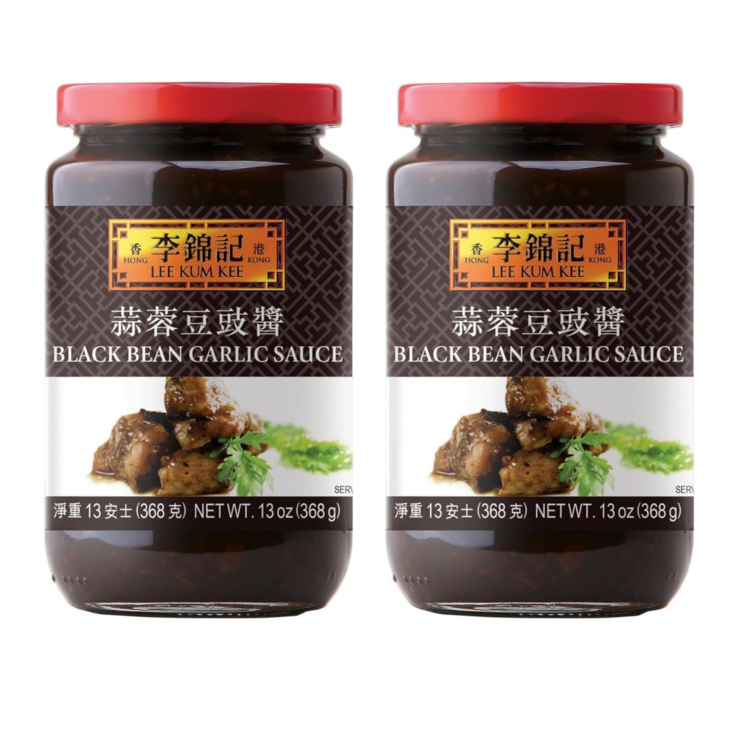 LKK Black Bean Garlic Sauce, 13 oz | Authentic Chinese Cooking Sauce for Stir-Fries, Marinades & Noodles [Pack of 2]