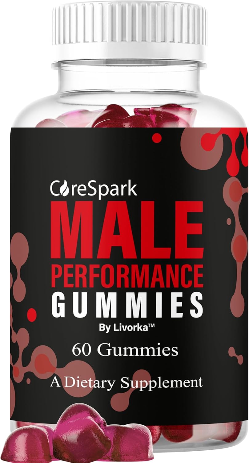 LIVORKA CoreSpark Gummies - Official CoreSpark Gummy Supplement for Men, Maximum Strength Performance, Natural Multivitamin Support Overall Health & Wellness, 60 Gummies for 1 Month