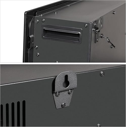 Miniatura 10 de mollie Chimenea eléctrica de 36 pulgadas montada en la pared y empotrada con control remoto, calentador de chimenea de pared de 1400 W con 8 colores