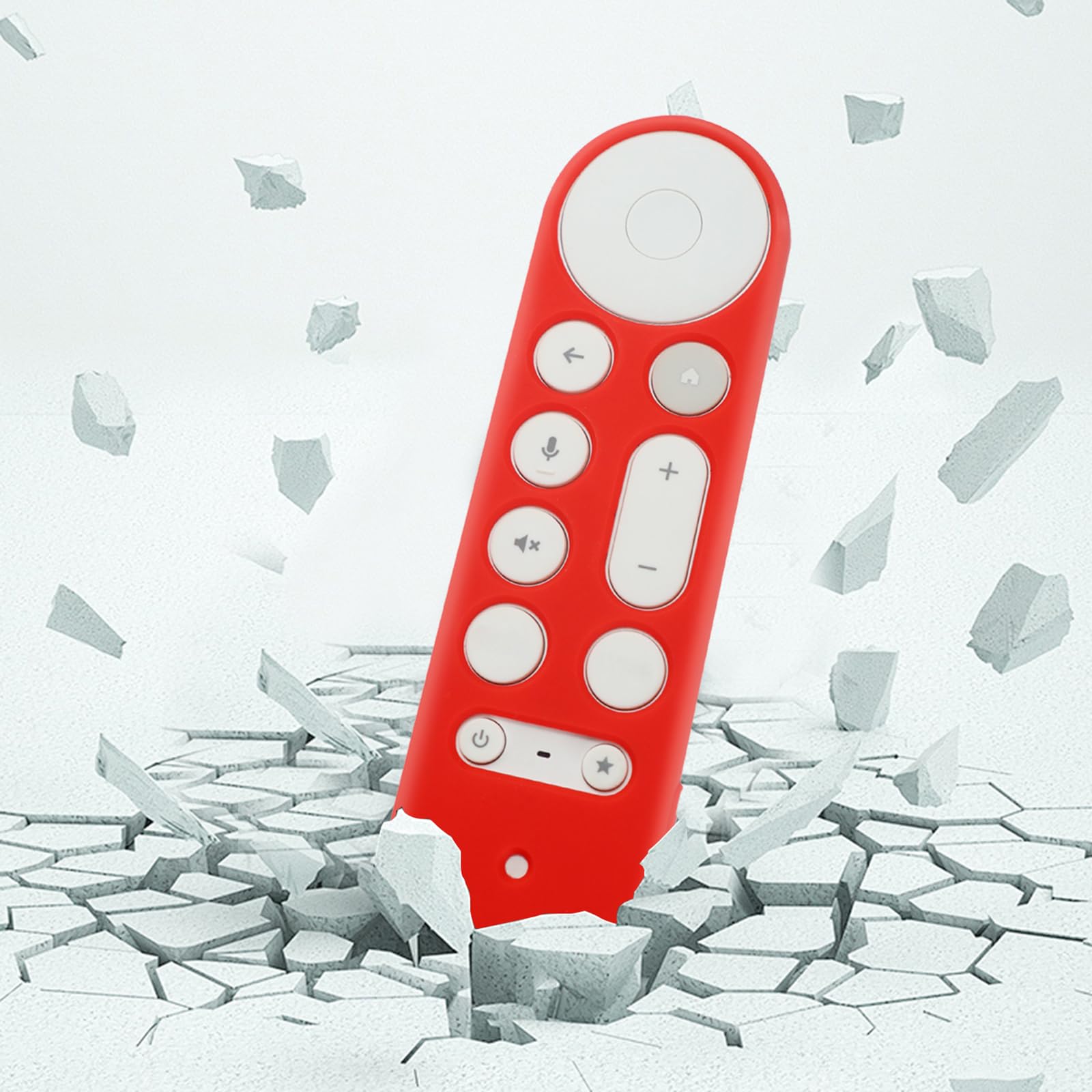 Custodia In Silicone Per Telecomando Google TV Streamer 4K (2024) Modello GY3LE - Antiscivolo Con Cordino, Protezione Antiurto (Bianco) - 4