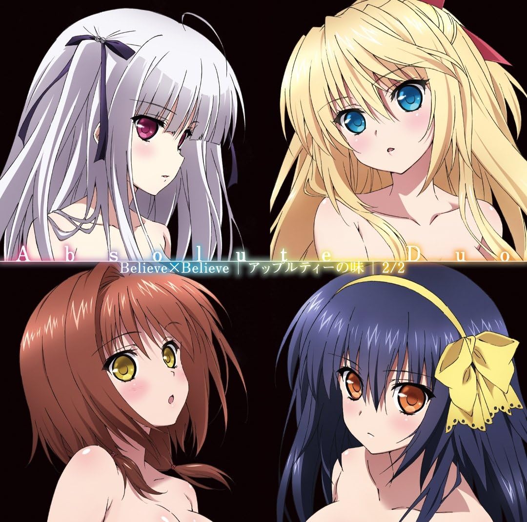 Yurie Sigtuna (Cv: Nozomi Yamamoto), Lilith Bristol (Cv: Haruka Yamazaki), Miyabi Hotaka (Cv: Ayaka Imamura), Tomoe Tachibana (Cv: Ayaka Suwa) - Absolute Duo (Anime) Outro Theme Single: Believe X Believe / Apple Tea No Aji [Japan CD] ZMCZ-9899
