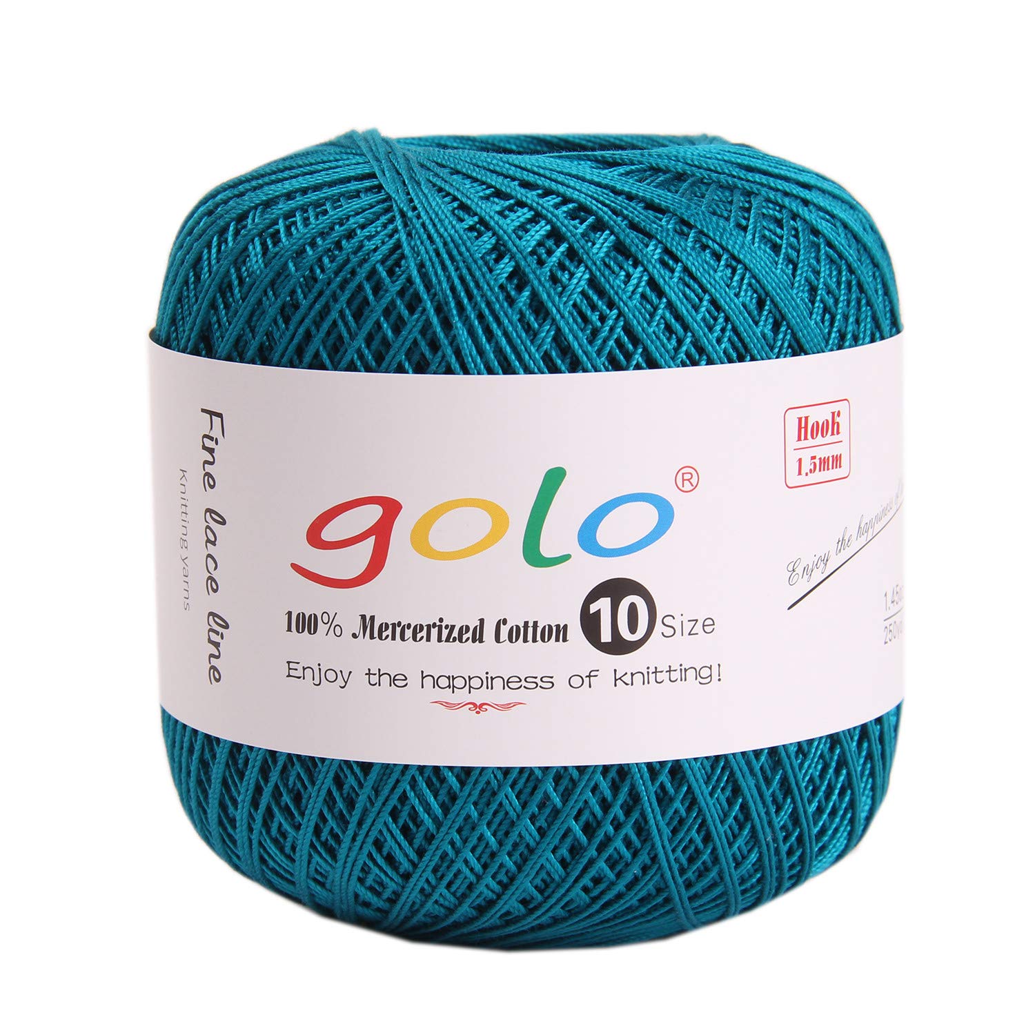 golo Crochet Thread Size10 Cotton Yarn for Crochetting Blue Yarn 6-661