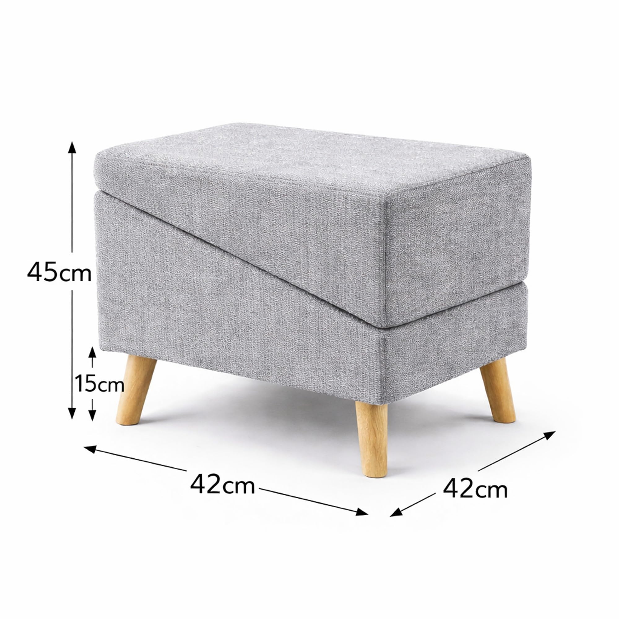 Rampa Plegable Para Perros, Gran Puf Multifuncional O Reposapiés (42 x 42 x 42 Cm) Para Perros Pequeños Y Grandes