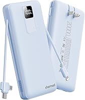Vista 1 de charmast 20000mAh Portable Charger with Built-in Cables & Wall Plug, 20W USB C Power Bank, Fast Charging Battery Pack Travel Essentials Compatible