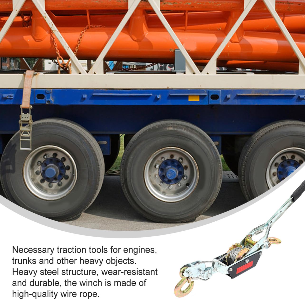 2t Power Puller Cable Grip Wire Grip Hand Ratchet Puller Steel Cable for Heavy-Duty Pulling Needs Construction Automotive and Farm Applications