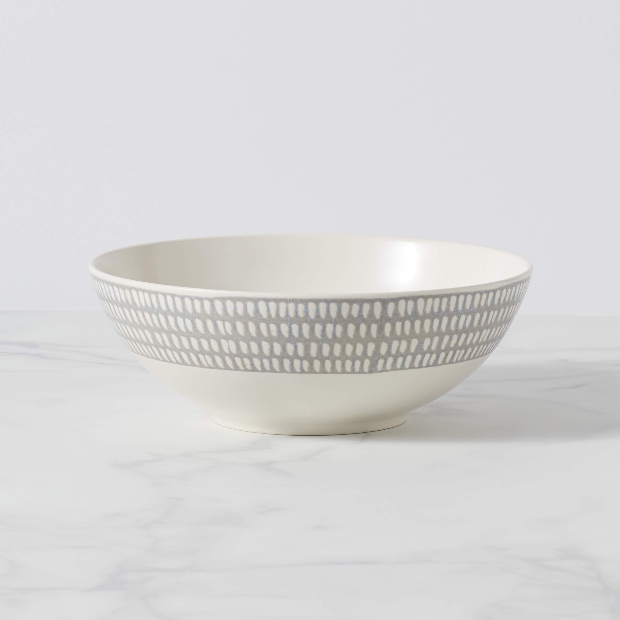 Lenox 890237 teksturowana neutralna miska do serwowania Dobby, niebieska