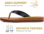 ONCAI Women's Flip Flops Arch Support Yoga Mat Summer Beach Woman Thong Sandals with Orthotic Rubber Soles(US Size 5-11)