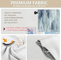 Vista 90 de Cenefas de cocina modernas con patrón de cobre marrón dorado para ventanas, cenefas opacas abstractas de marcas de arañazos y cortinas opacas