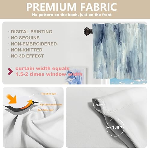 Miniatura 90 de Cenefas de cocina modernas con patrón de cobre marrón dorado para ventanas, cenefas opacas abstractas de marcas de arañazos y cortinas opacas