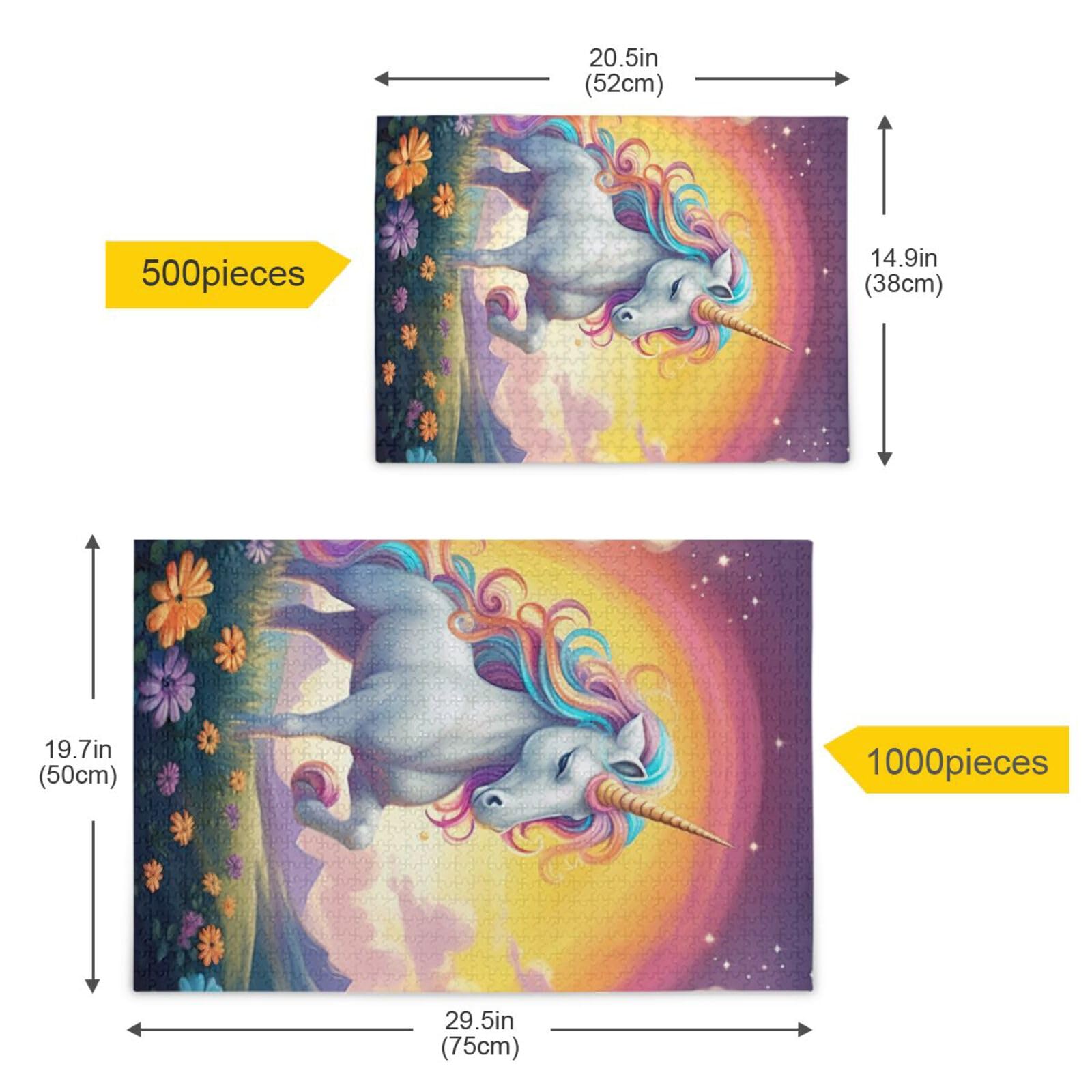 Amazon.com: Puzzles for Adults 1000 Piece Cute Unicorn Jigsaw