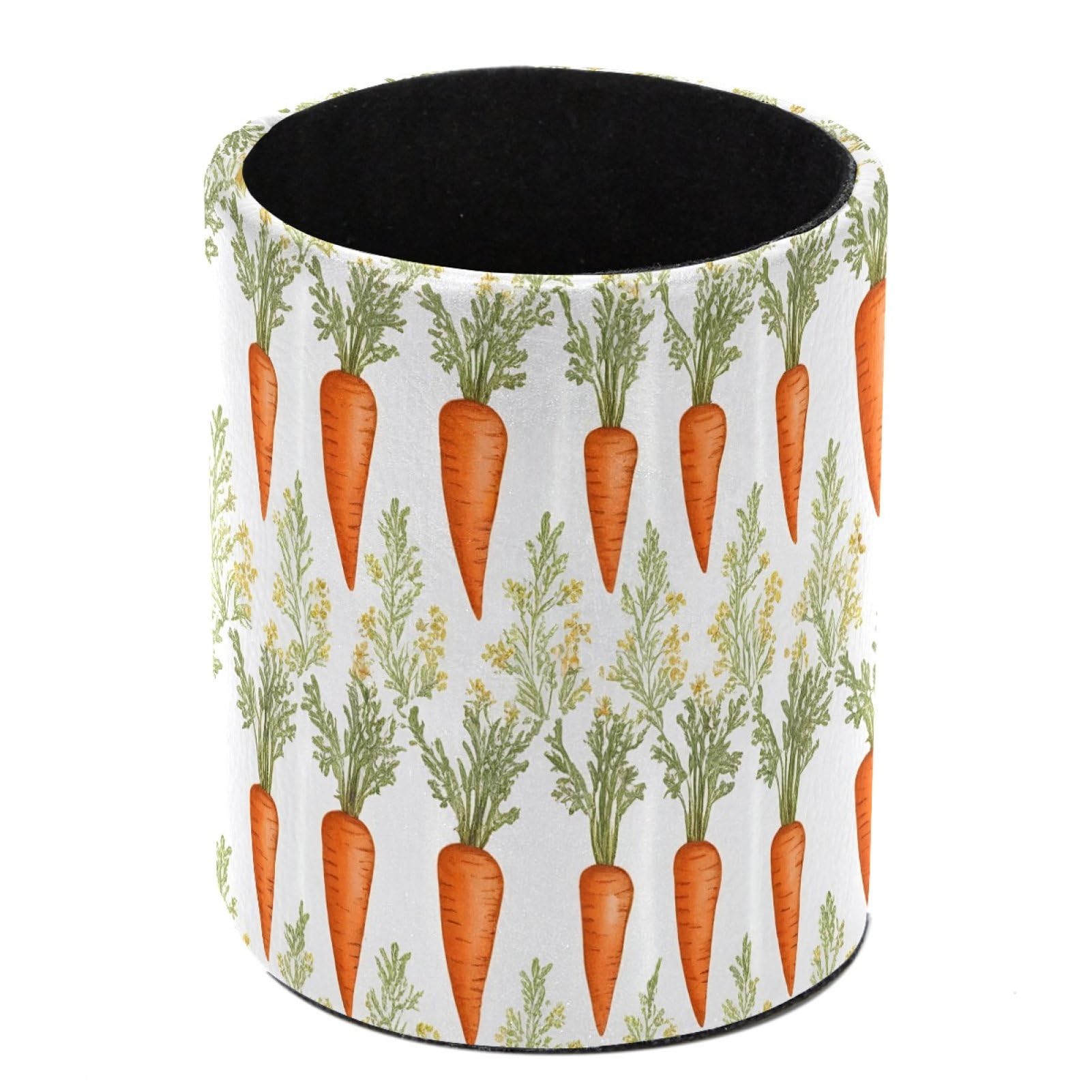 FWJZDSP Carrot print Pencil Cup Pen Organizer Makeup Brush Holder for Office Home Countertop Desk Accessory Storage