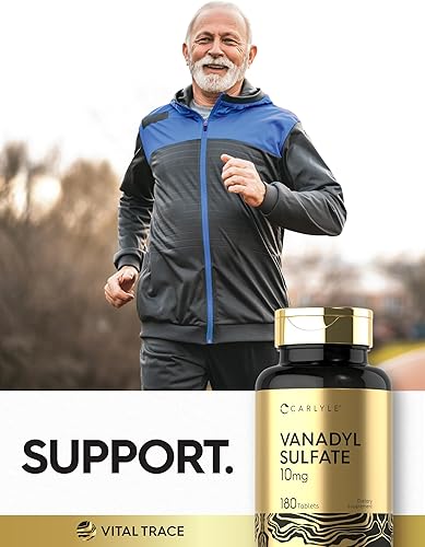 Miniatura 7 de Carlyle Sulfato de vanadilo 10 mg | 180 cápsulas de tabletas | con picolinato de cromo | Vegetariano, sin OMG, suplemento sin gluten