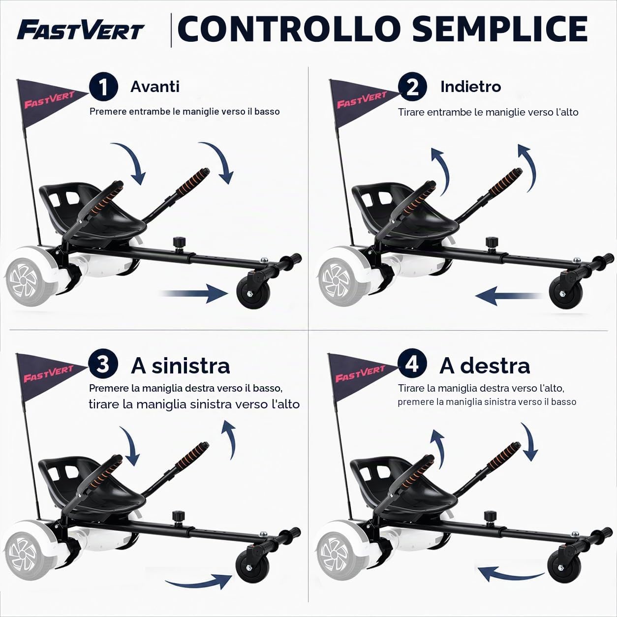 Hoverbords Go Kart,Overbords Seggiolino Trasforma Hoverbords in Go-Kart, Rende la Guida Molto Divertente e sicura