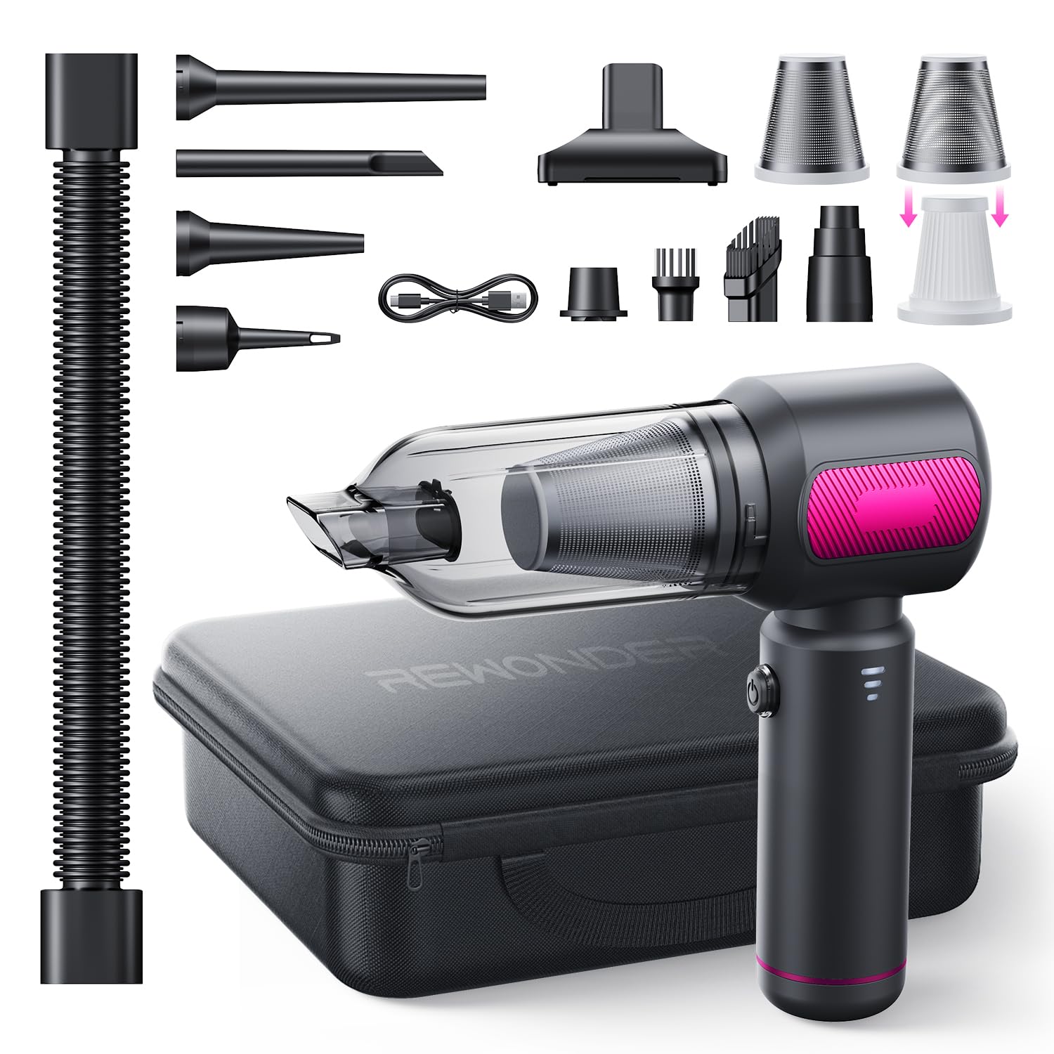 207⭐︎REVROS2004H Amazon.com - REWONDER Handheld Car Vacuum Cleaner, 22000Pa