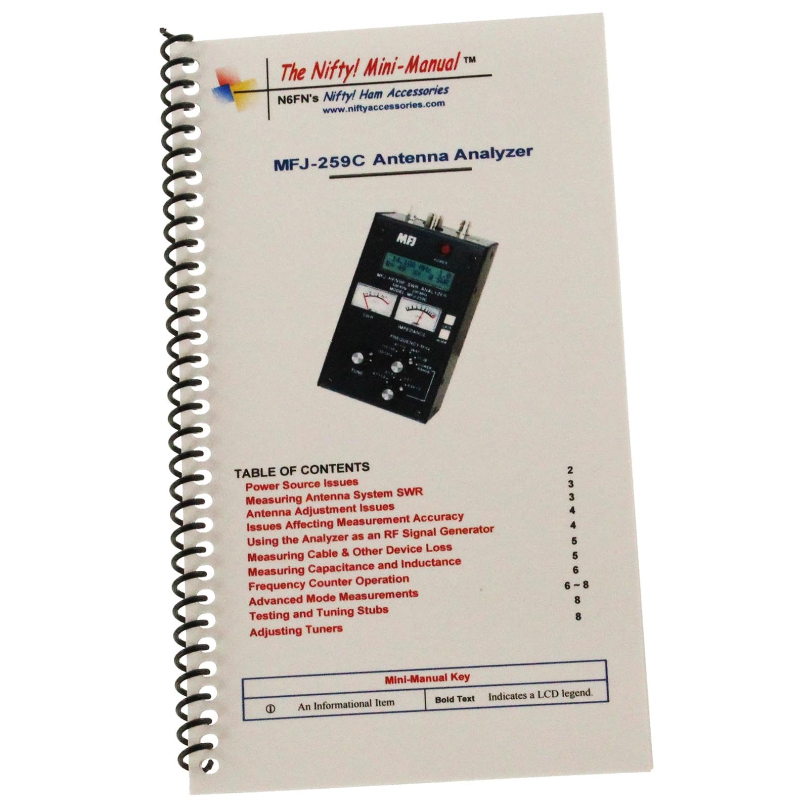 MM-MFJ259C Original Nifty Mini Manual Guide for MFJ-259C