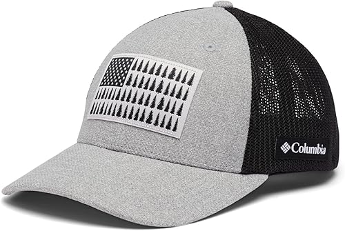Miniatura 4 de Columbia - Gorra de malla con bandera con árboles unisex para adultos, corona alta