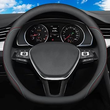 Car Wheel Cover Protector for Ford Territory 2022 2023 2024 2025, Microfiber Leather Steering Wheel Cover, Anti-Slip Breathable Steering Wheel Cover,D