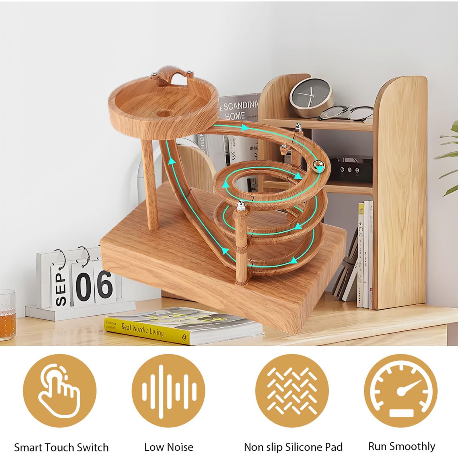 Amazon.com: Kinetic Art Perpetual Motion Marble Machine for Home