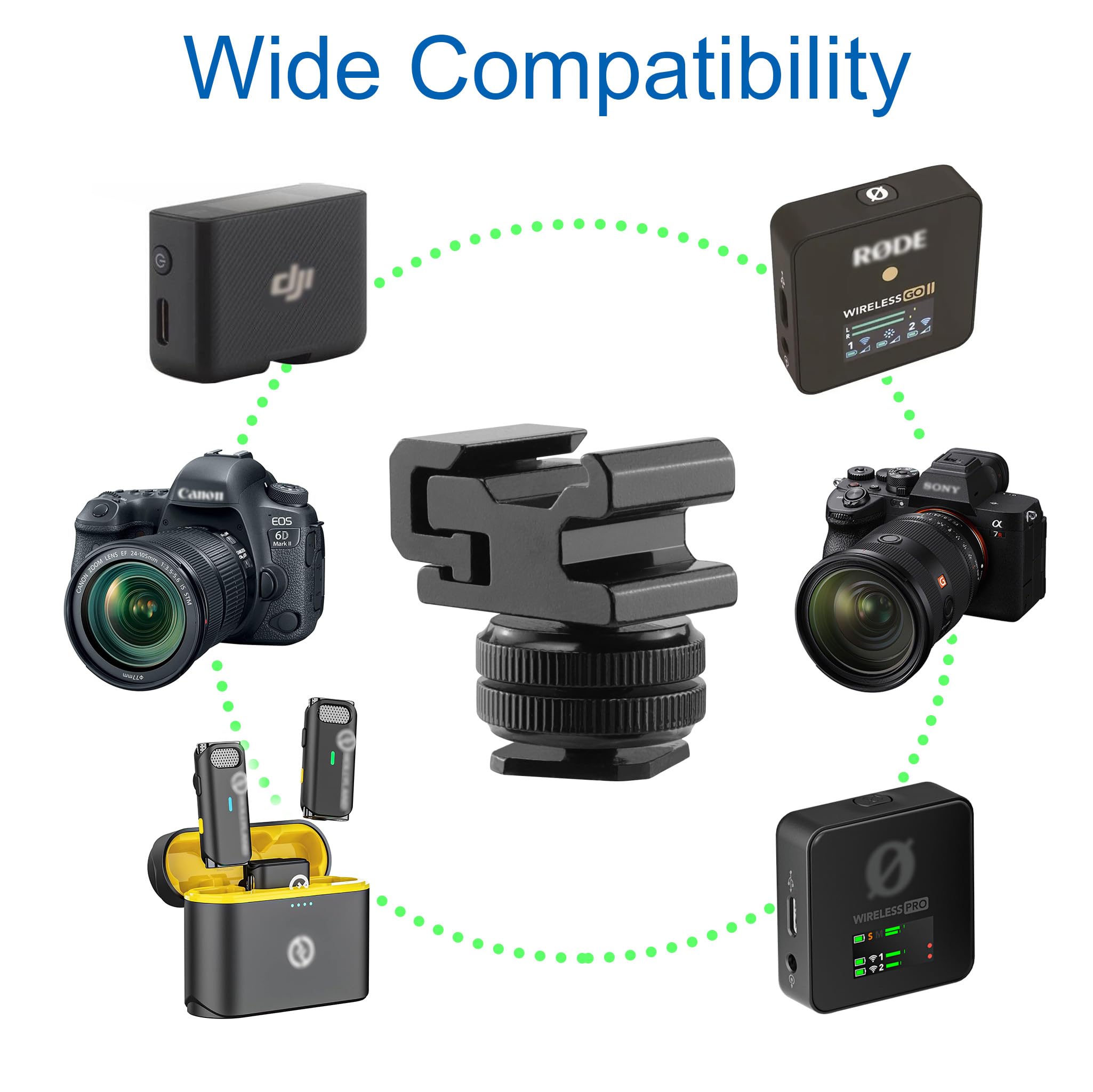 HolaFoto 2in1 Adapter, Charge And Earpod Audio Adapter Attach Microphone To Gimbal Such As Zhiyun Sm