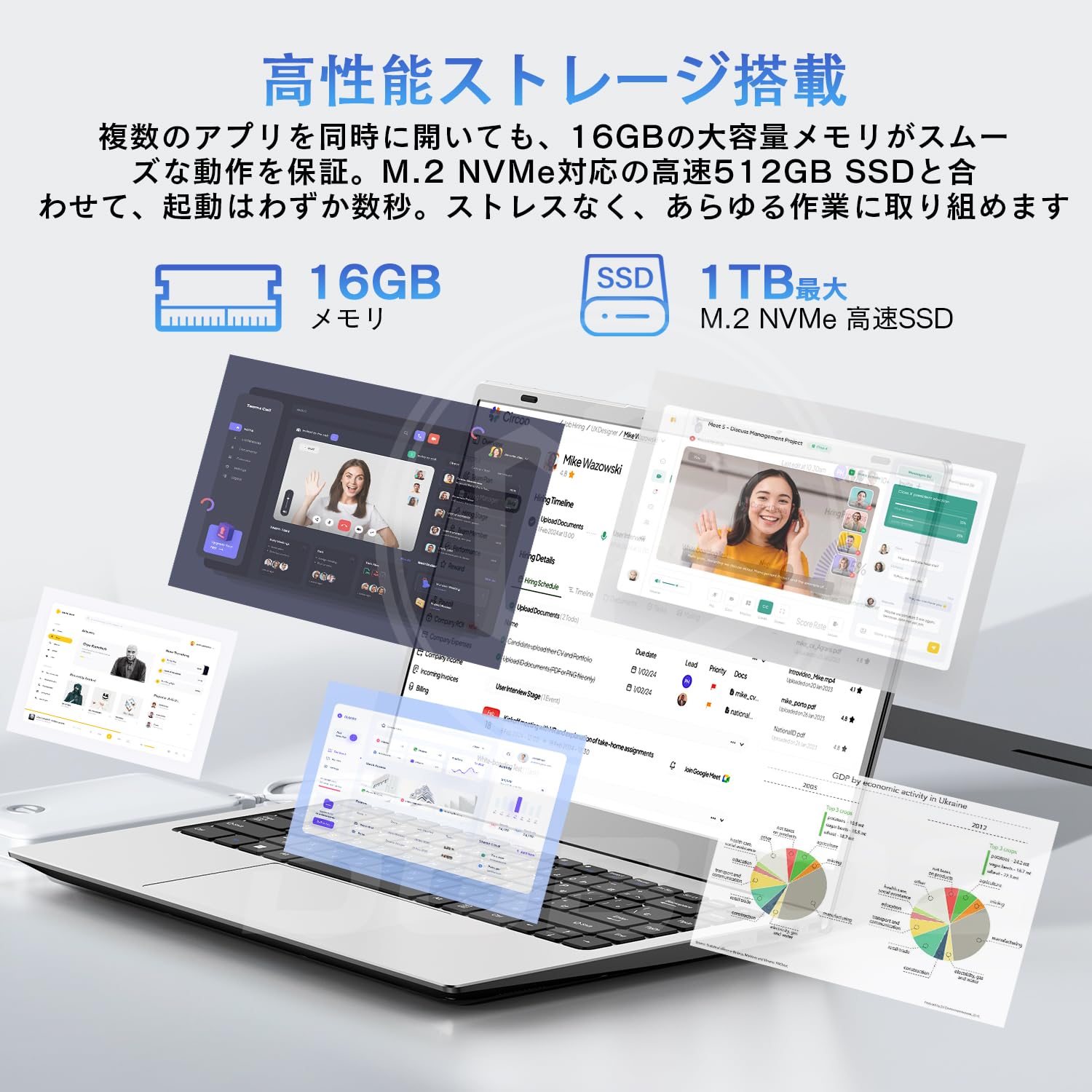 Amazon.co.jp: Dobios ノートパソコン Office 2024搭載 14インチ 1920
