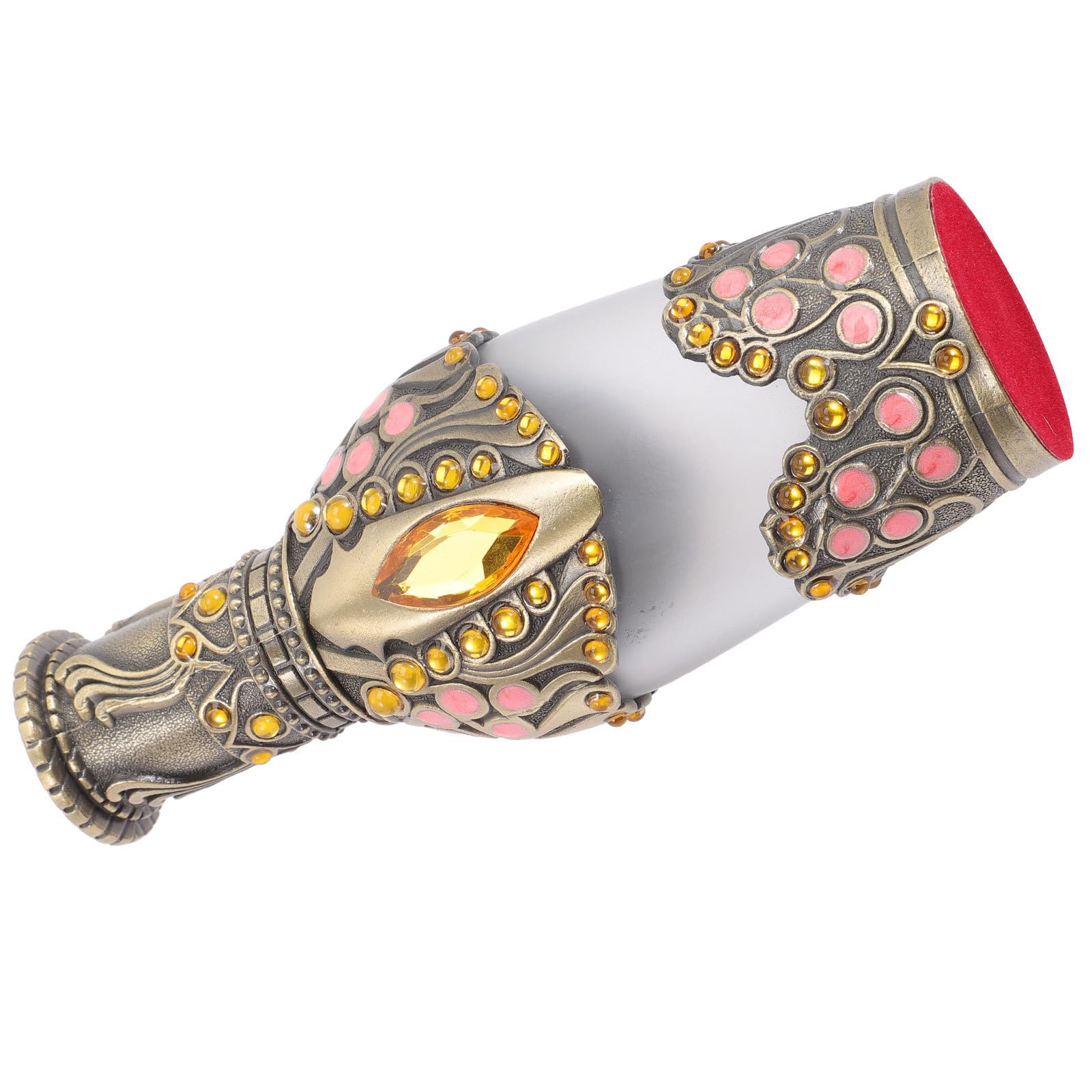 Botella de perfume de diseño único de aleación y vidrio tallado