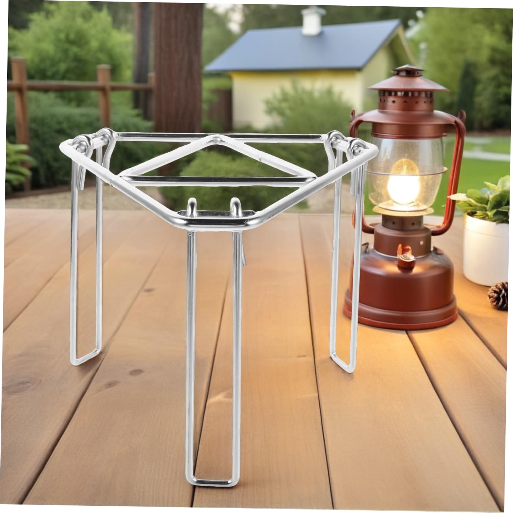 POPETPOP para Barbacoa Reforzado Soporte Portátil para Cocinar para Camping Fogatas y Cocina Patio