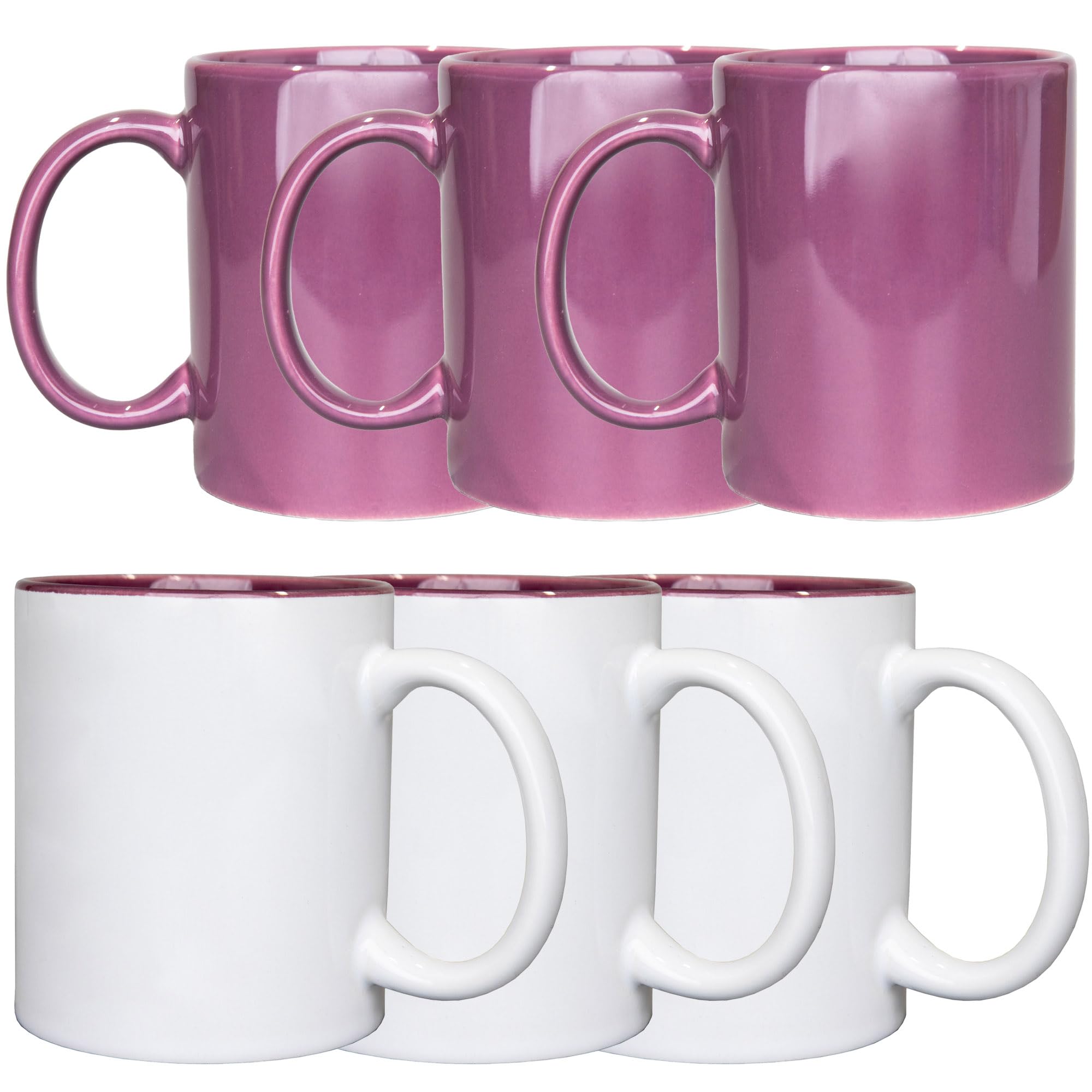 Shatchi 11oz 2-Tone Sublimation Mug - White
