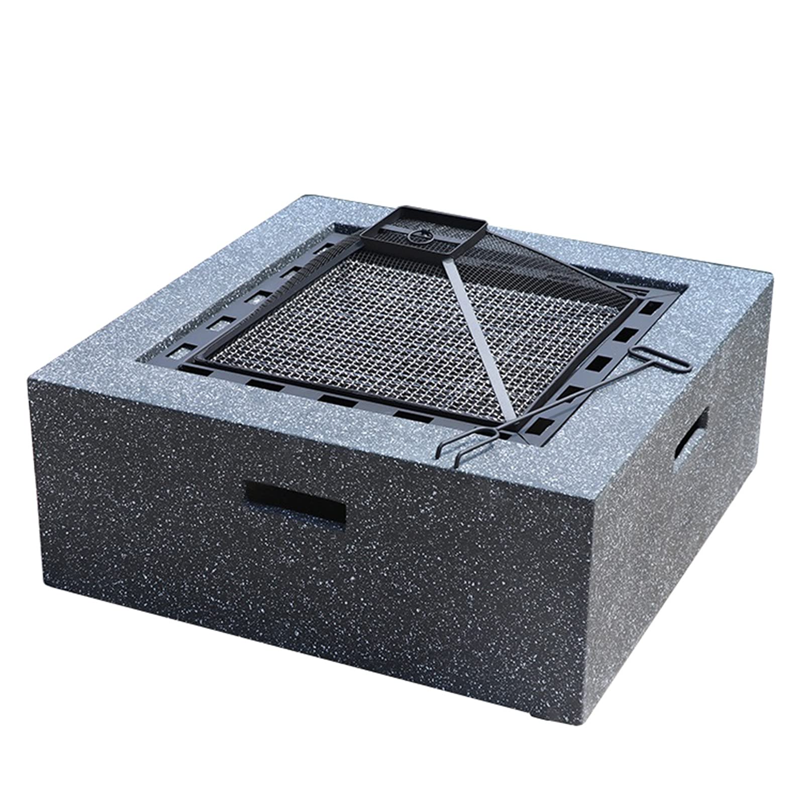 Zewnętrzny palenisko do ogrodu, na taras, grill, stół rekreacyjny, miska do spalania drewna, kominek grzewczy, 71 cm/28