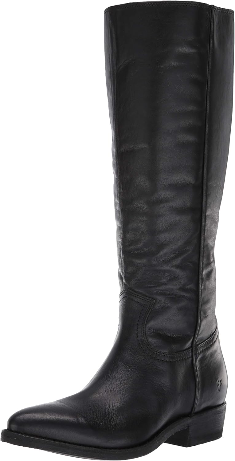 FRYE Women's Billy Inside Zip Tall Western Boot, Black Extended, 8 M US