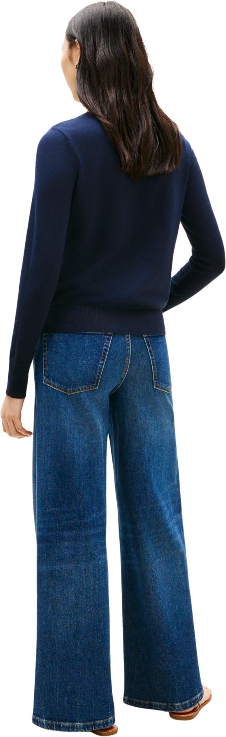 Tommy Hilfiger Damen Pullover Strickpullover, Blau (Dark Night Navy), M – Ansicht 2