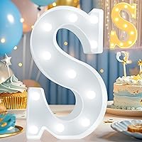 Vista 29 de Pooqla Letrero de Luces LED de Marquesina con Letras, Letra del Alfabeto Iluminada para Decoración del Hogar, Fiesta, Boda R