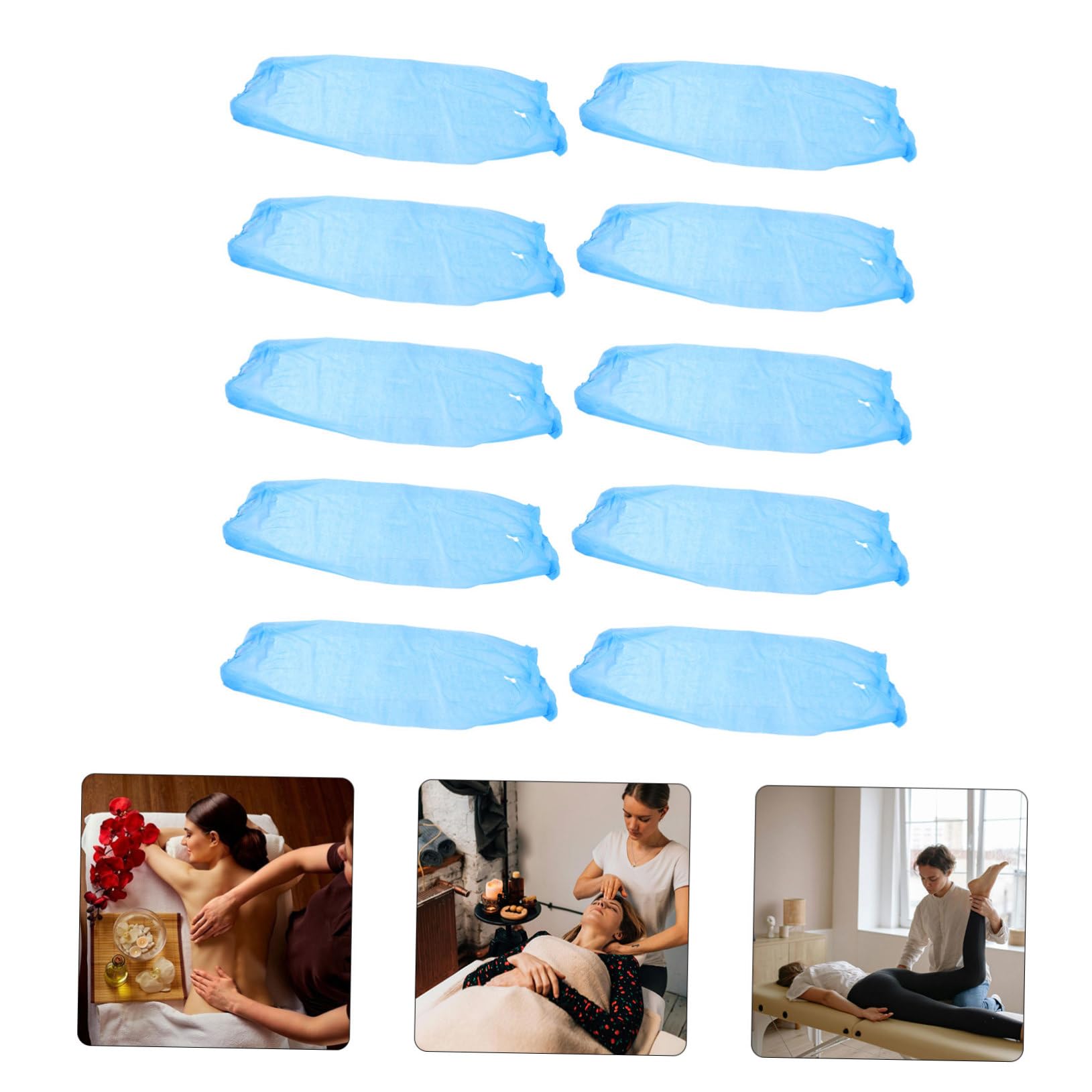 AUTSUPPL 10pcs Disposable Waterproof Massage Bed Sheets Lash Bed Cover Wipeable Spa Sheets for Hotel Salon