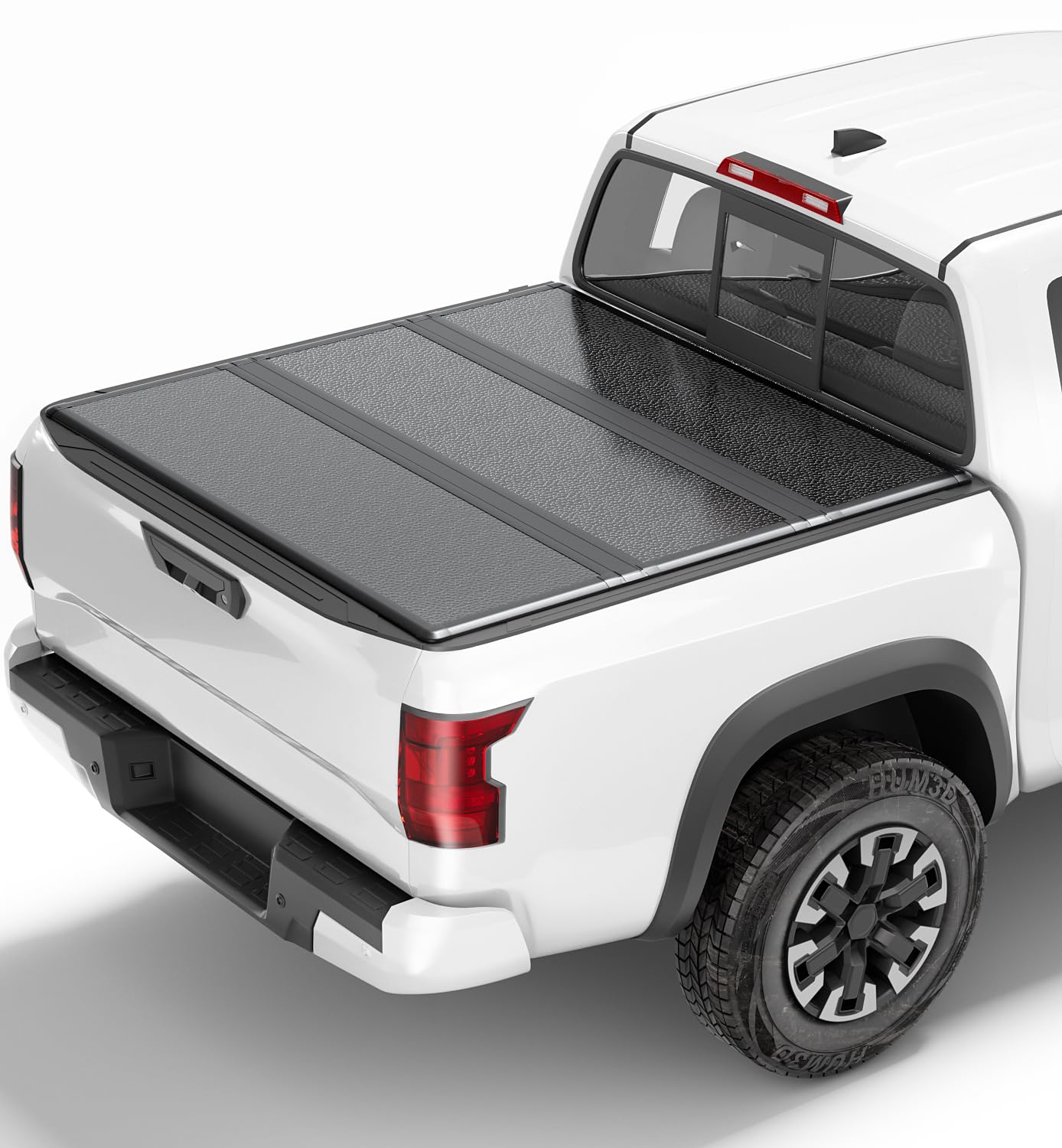Xprite FRP Hard Tri-Fold Truck Bed Tonneau Cover Compatible with 2014-2025 Nissan Frontier KC Double Cab (with or Without Utilitrack) 5FT (60") Bed (