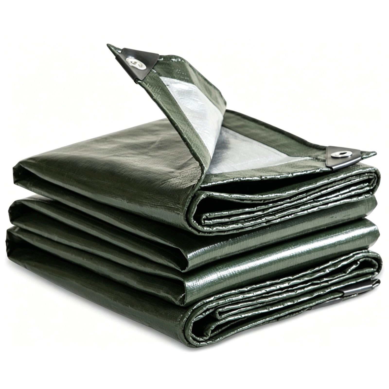 Waterproof Tarpaulin 470 x 590 cm UV Resistant, Pe Material, Lightweight Tarpaulin Cover Sheet 120 G M², Reinforced Corners for Garden Furniture Camping, Green