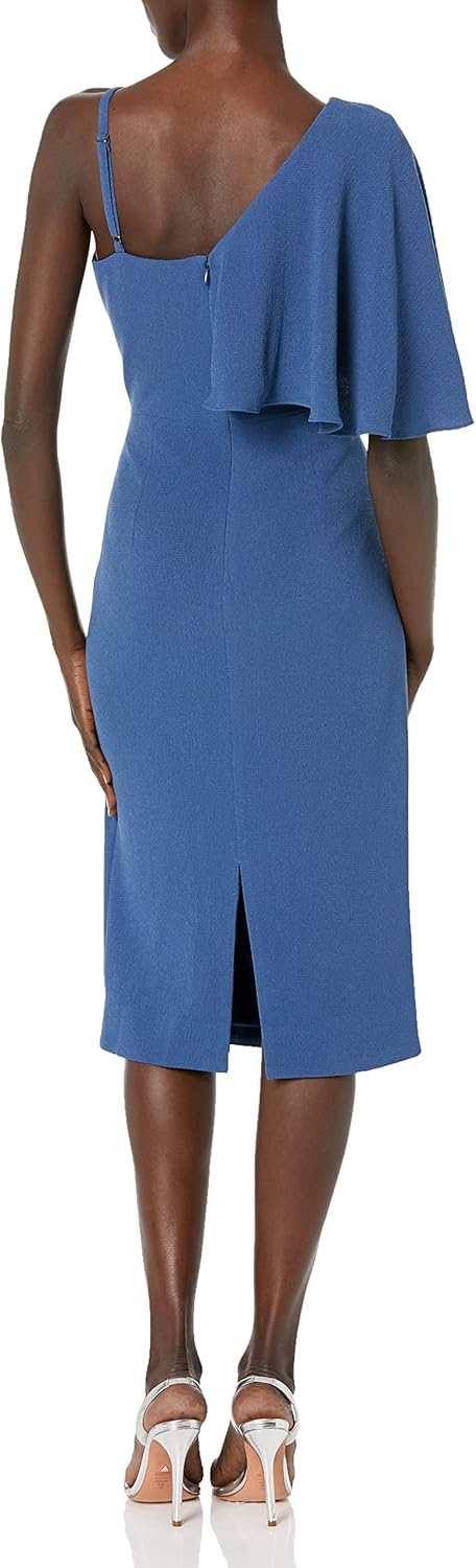 Dress the Population Women's Beth Ruffle Sleeve Plunging Midi Sheath Dress - Image 2