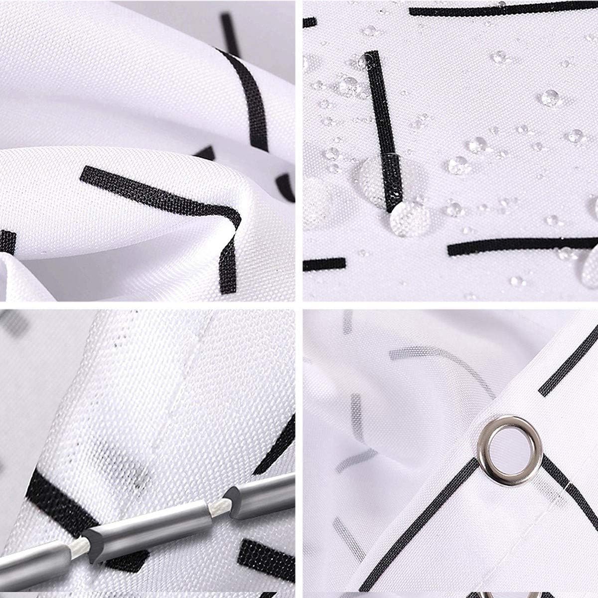 Curved Shower Rod Tension Curtain Rod No Drill Adjustable U Shaped Shower Curtain Rail Pole Holder with Bath Curtain, for Bathroom, Clothing Store, Dressing Room, Outdoor Shower