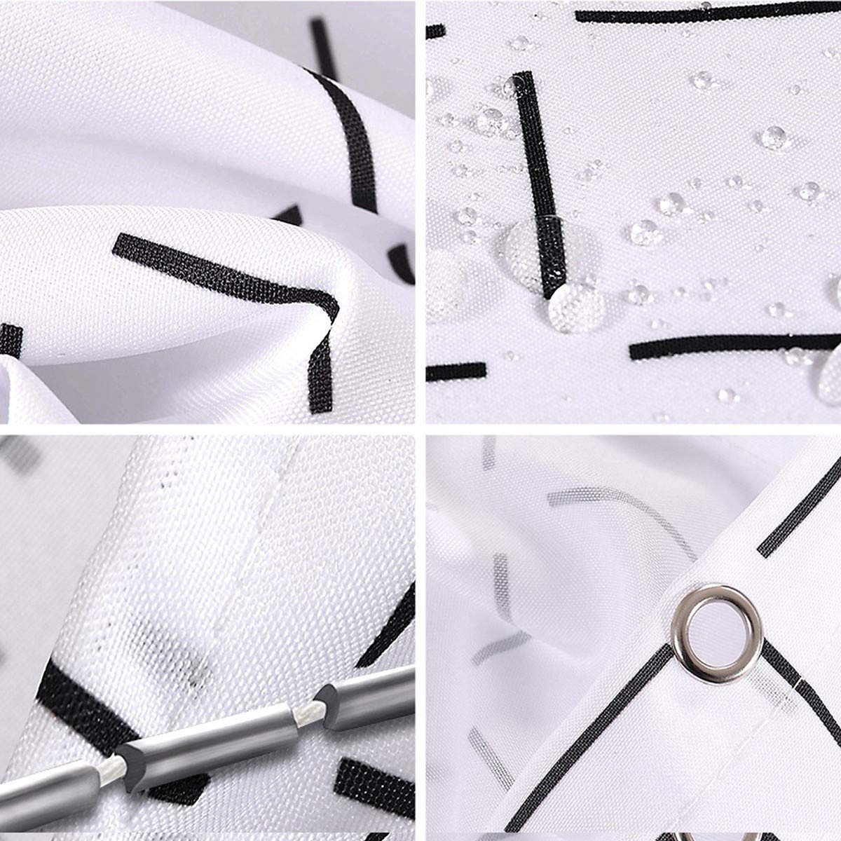Barra de ducha curvada ajustable, soporte para barra de ducha sin taladro, para baño, vestidor, tienda de ropa al aire libre, fácil instalación, diseño que ahorra espacio
