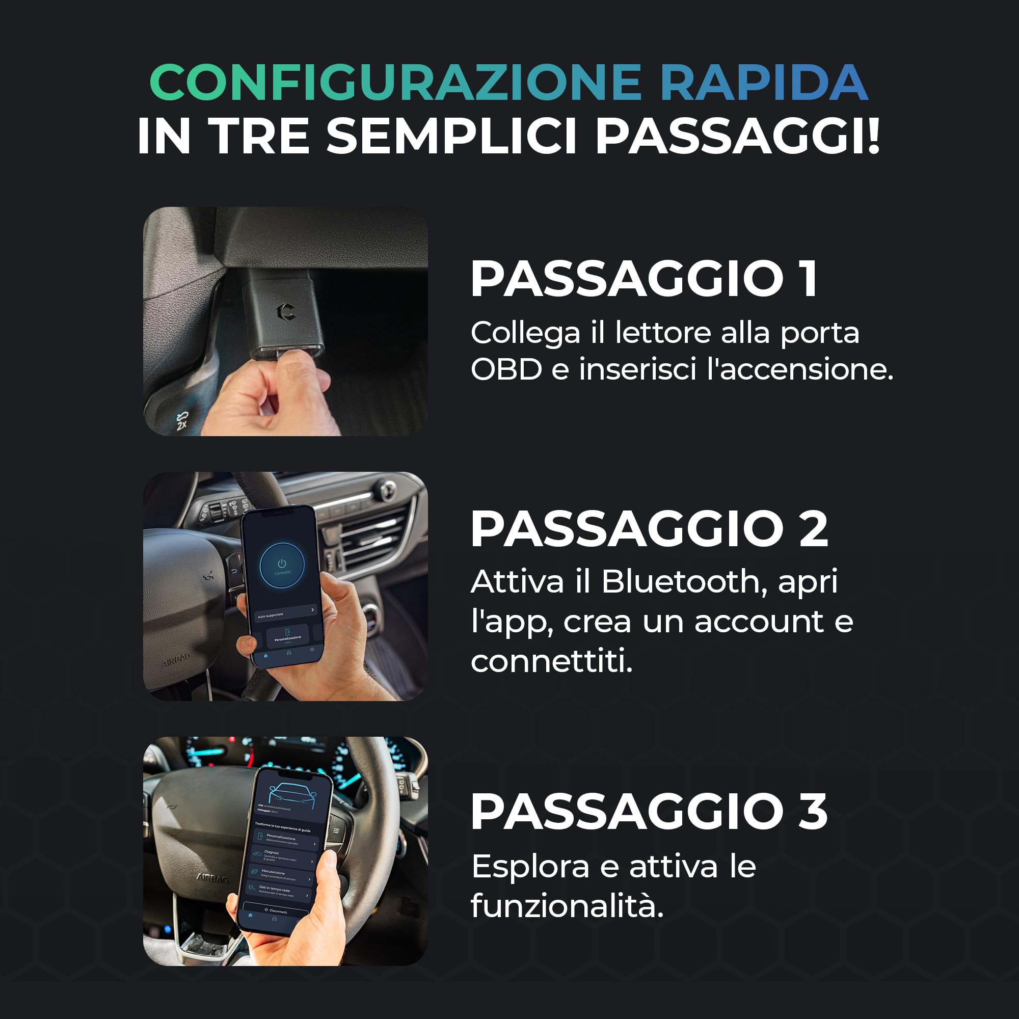 Carista EVO - Bluetooth Lettore: Diagnosi, Codifiche, Strumenti di Manutenzione e Dati in Tempo Reale (Abbonamento richiesto)