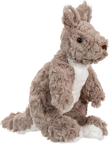 Apricot Lamb Juguetes de peluche marrón canguro peluche suave suave suave para niño canguro marrón 10 pulgadas