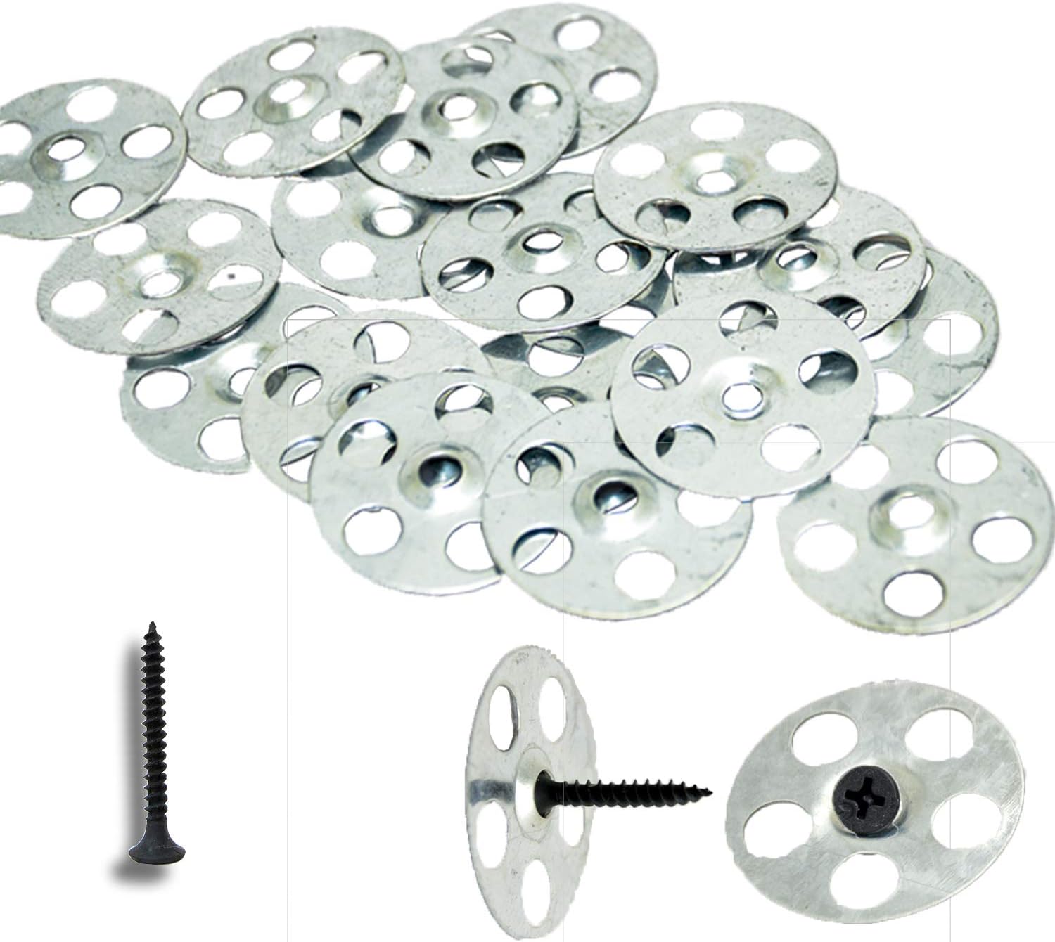 36mm Steel Insulation Washers and Screws for Insulation Fixings