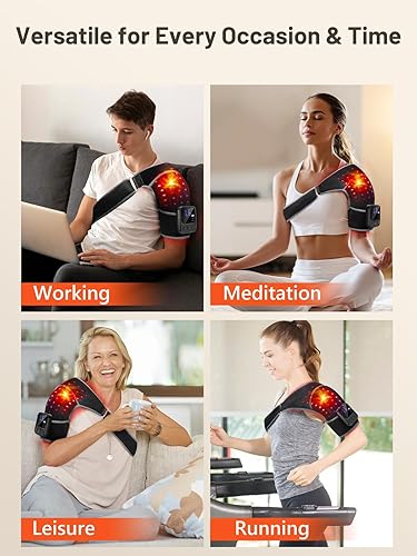 Miniatura 6 de Terapia de luz roja inalámbrica para hombro, dispositivos portátiles de terapia de luz infrarroja cercana para hombros y articulaciones, comodidad