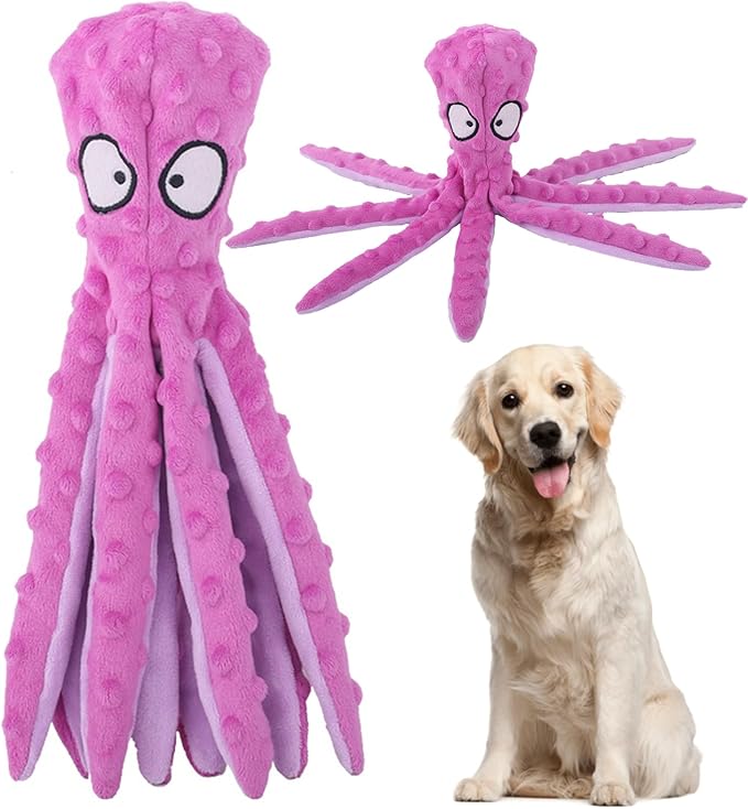 Hundespielzeug Krake Quietschend - Kauspielzeug Ohne Füllung
