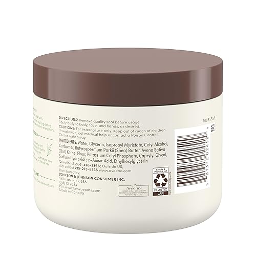 Miniatura 9 de Aveeno Crema hidratante diaria con avena prebiótica y manteca de karité para cuerpo, cara y manos, hidrata la piel normal a seca, piel sensible, sin
