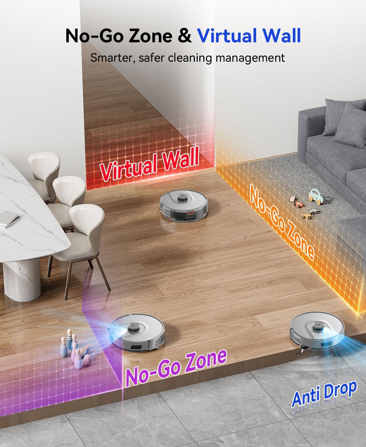 Redroad Robot Vacuum Cleaner 20,000Pa Robot Vacuum and Mop,90 Day Self Emptying Vacuum Robot,Lidar Navigation,5G/2.4GWiFi APP Aspirateur Robot,Self-Charging Robot Vacuums for Pet,Floor,Carpet R11Gray