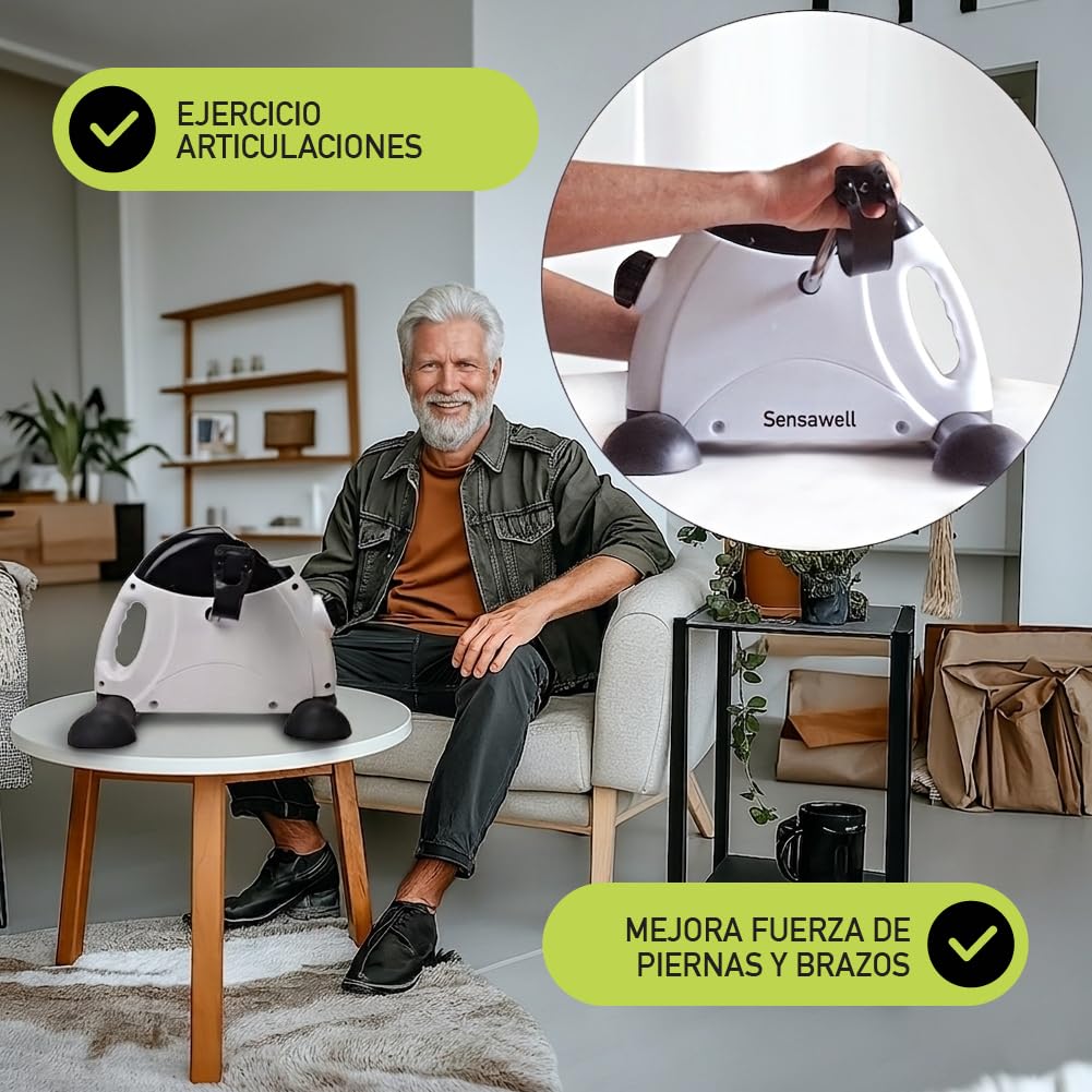 Pedales estaticos Personas Mayores, pedaleador, Ejercicio en casa, Bicicletas estaticas rehabilitacion piernas y Brazos, Regalo Personas Mayores, recuperación piernas, circulacion piernas