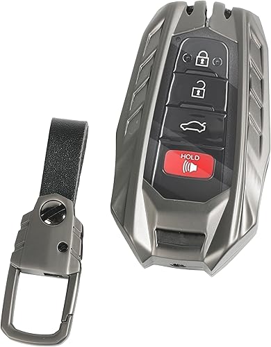 Miniatura 1 de RACOONA Funda para llave de automóvil con llavero, funda de llavero de alta calidad, accesorios de automóvil, protección completa, carcasa para