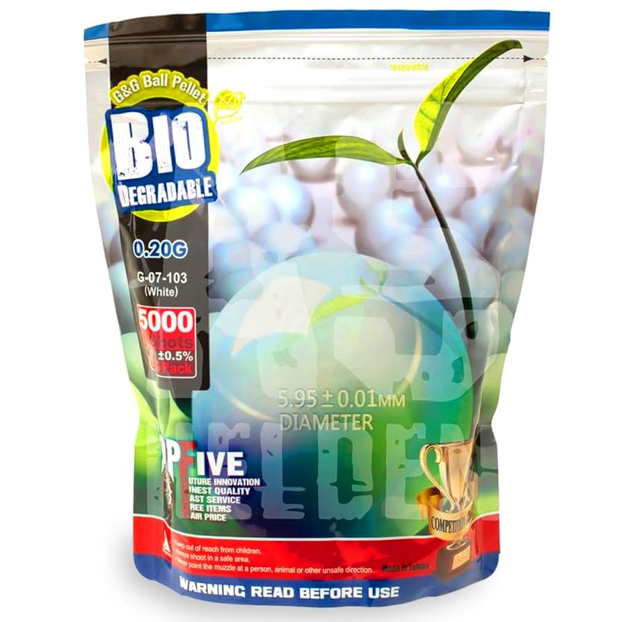 Amazon | G&G バイオBB弾 0.20g 1KG 5000shot ホワイト G-07-103